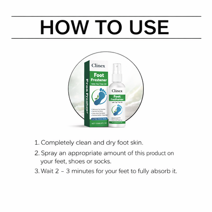 Clinex Foot & Shoe Sanitizer and Freshener Spray with Tea Tree Oil